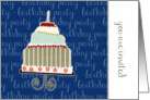 you are invited, birthday party invitation, cake & candle card