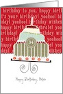 Happy birthday, Helen, customizable birthday card, cake, card