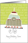 Happy birthday, Emma, customizable birthday card (name & age) card