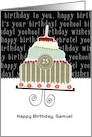 Happy birthday, Samuel, customizable birthday card (name & age) card