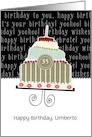 Happy birthday, Umberto, customizable birthday card (name & age) card