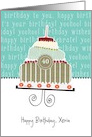 Happy birthday, Xenia, customizable birthday card (name & age) card