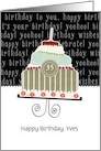 Happy birthday, Yves, customizable birthday card (name & age) card