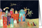 Believe, three wise men, oriental town, Luke 2:11 card