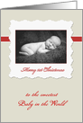 Christmas photo card, baby’s first Christmas, customizable, card