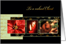 Merry Christmas to valued client, business card, gold effect card