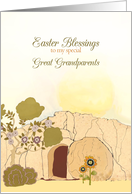 Easter Blessings to my great grandparents, empty tomb, Luke 24:6 card