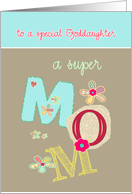 to a special goddaughter, happy mother’s day, letters & florals card