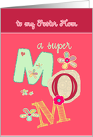 to my foster mom, happy mother’s day, letters & florals card