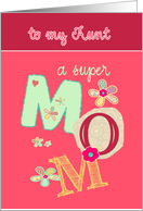 to my aunt, happy mother’s day, letters & florals card