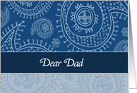 dear dad, Happy Father’s day, elegant text on paisley background card