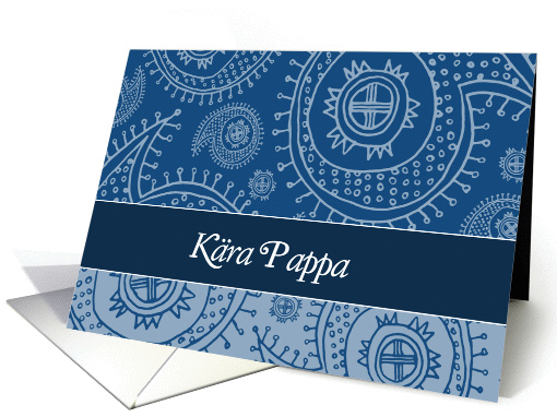 Happy Father's day in Swedish, elegant text on blue... (1066681)