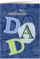 Happy Father’s day to my number one Dad, paisley ornaments card