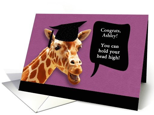 Congrats, Ashley, on graduating, customizable card,... (1069961)