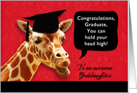 to an awesome Goddaughter, Congratulations Graduate, giraffe card