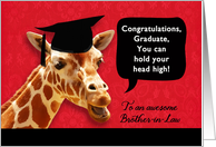 to an awesome brother in law, Congratulations Graduate, giraffe card