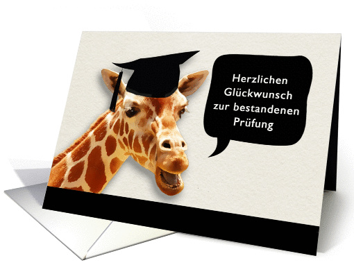 Herzlichen Glckwunsch, Congratulations on graduating, German card