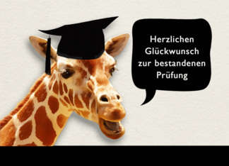 Herzlichen Glückwunsch, Congratulations on graduating, German