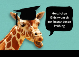 Herzlichen Glückwunsch, Congratulations on graduating, German