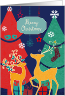 Merry Christmas, business retro Christmas card