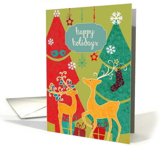 happy holidays, business retro Christmas card (1109790)
