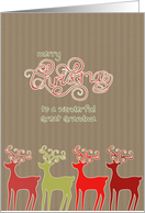 Merry Christmas to my Great Grandma, reindeers, kraft paper effect card