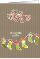 Merry Christmas to my Godson, stockings, card