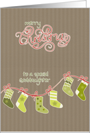 Merry Christmas to my Goddaughter, stockings, card