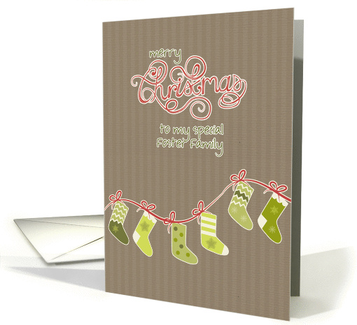 Merry Christmas to my foster family, stockings, card (1120644)