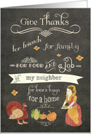 Happy Thanksgiving to my neighbor, chalkboard effect, card