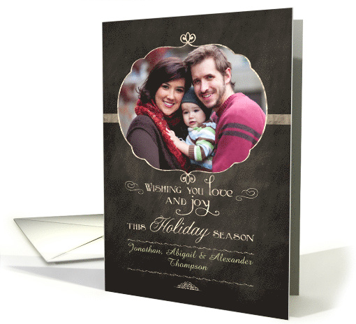 Customizable Christmas Photo Card, chalkboard effect, card (1138634)