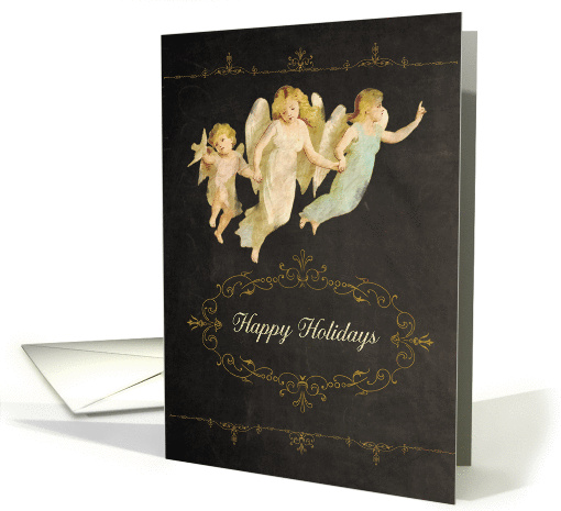 Happy Holidays, Business Christmas card, chalkboard effect card