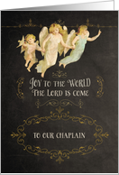 To our chaplain, angels, chalkboard effect card