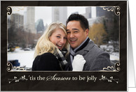 Christmas Photo Card, chalkboard effect card