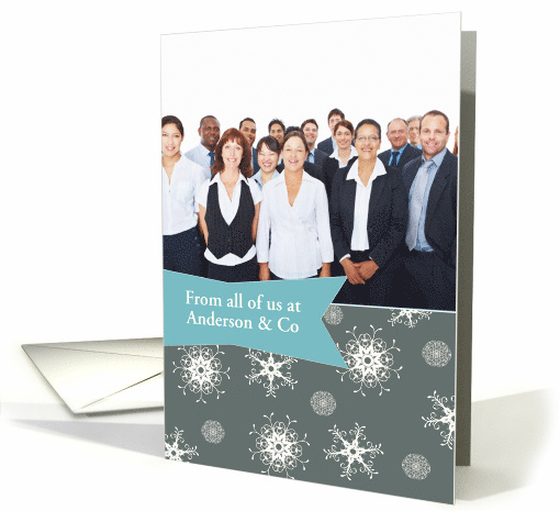 Customizable contemporary business Christmas photo card,... (1152646)