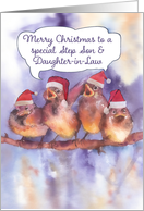 Merry Christmas to my Step Son & daughter-in-Law, sparrows card