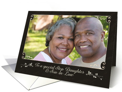 Merry Christmas to my Step Daughter and Son-in-Law, photo card