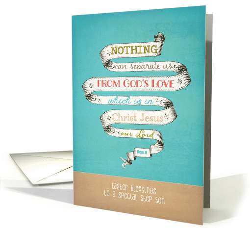 Happy Easter to my step son, Blessings, Christian scripture card