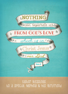 Easter blessings to my nephew and his girlfriend, retro, christian