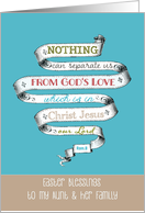 Easter blessings to my Aunt and her Family, Scripture, retro banner card