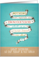 Easter Blessings to our Pastor and his Family, Scripture, retro card