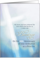 Customizable, Anniversary, Ordination preacher, cross card