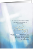 Customizable, Anniversary, Ordination pastor, cross card