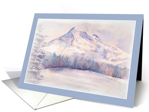 Mount Hood, Oregon, Blank note card, winter landscape card (1277846)