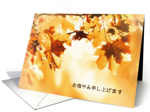 With deepest Sympathy in Japanese, Autumn leaves card (1285928)