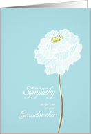 Loss of Grandmother, with deepest sympathy, card, white flower card