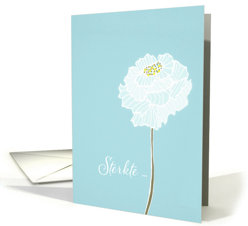 With deepest Sympathy in Dutch, delicate white flower card (1290712)