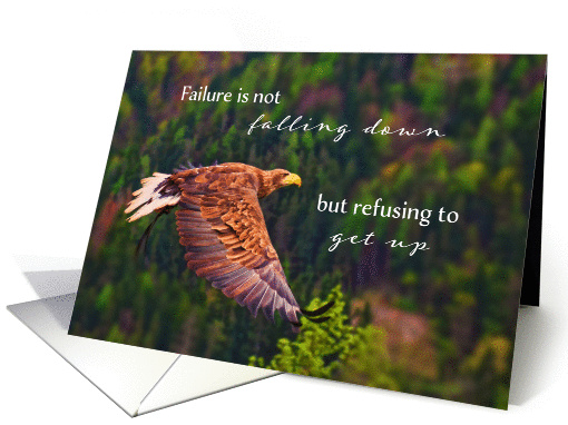 Recovery encouragement, eagle soaring card (1296426)