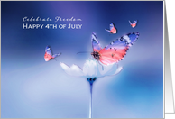 Celebrate Freedom, Happy 4th of July, red, white and blue card