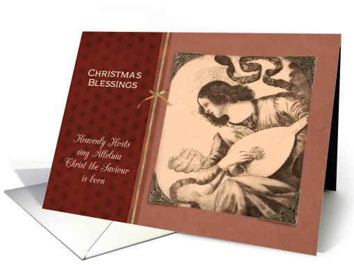 Christmas Blessings, vintage Angel, Christian Christmas card (1301650)